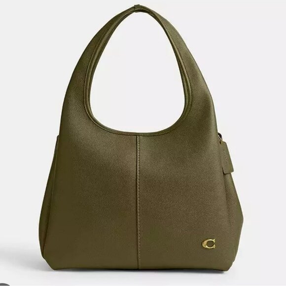 Coach Large Lana Shoulder Bag Olive Green with Gold Hardware - Picture 2 of 12